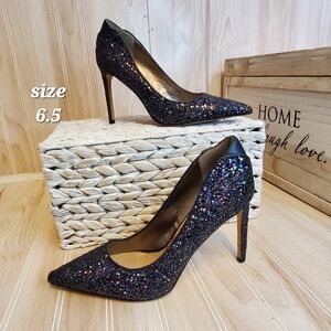 Sam Edelman Black Glitter Heels